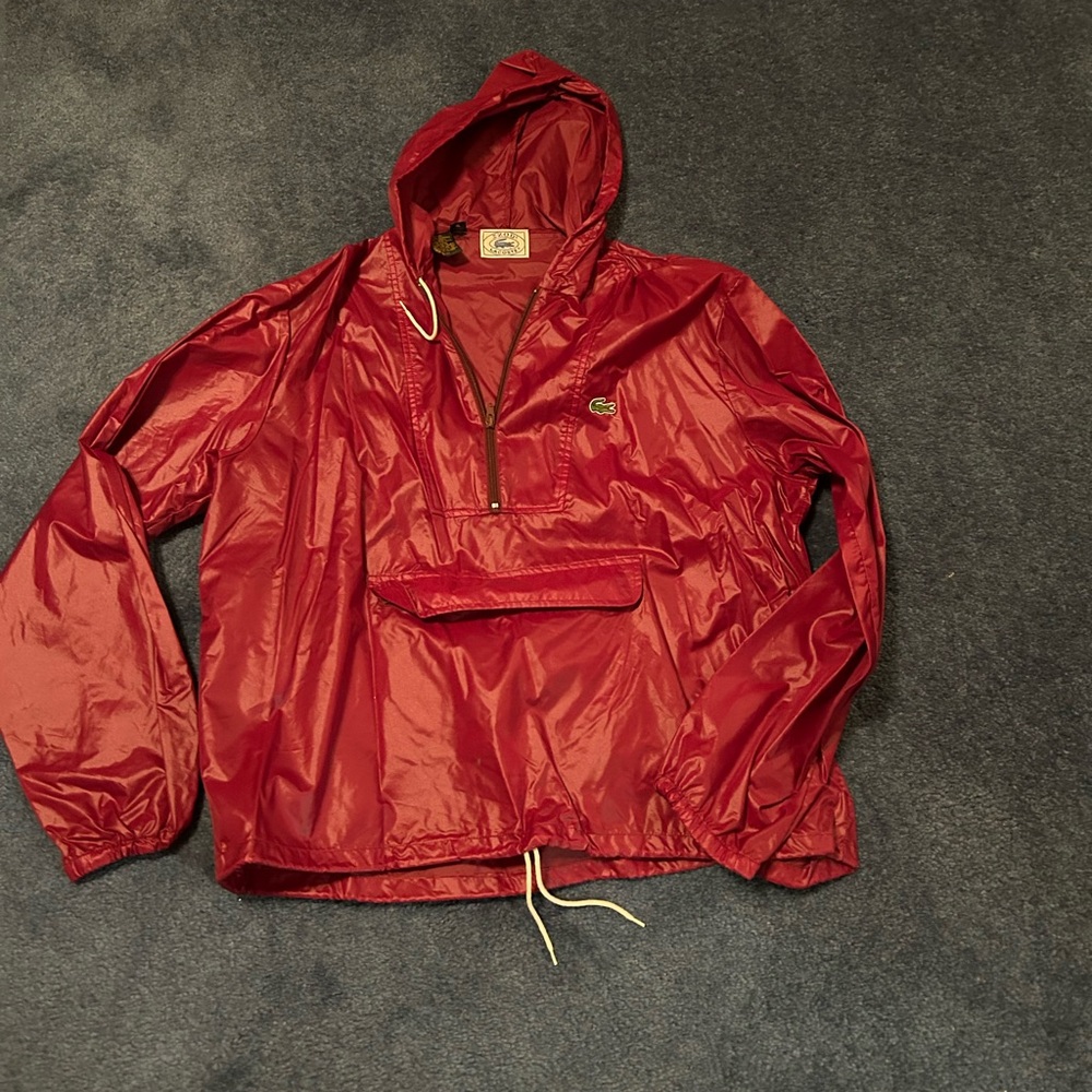 Izod Lacoste pullover windbreaker, maroon, 100% nylon, XLarge 
Like new